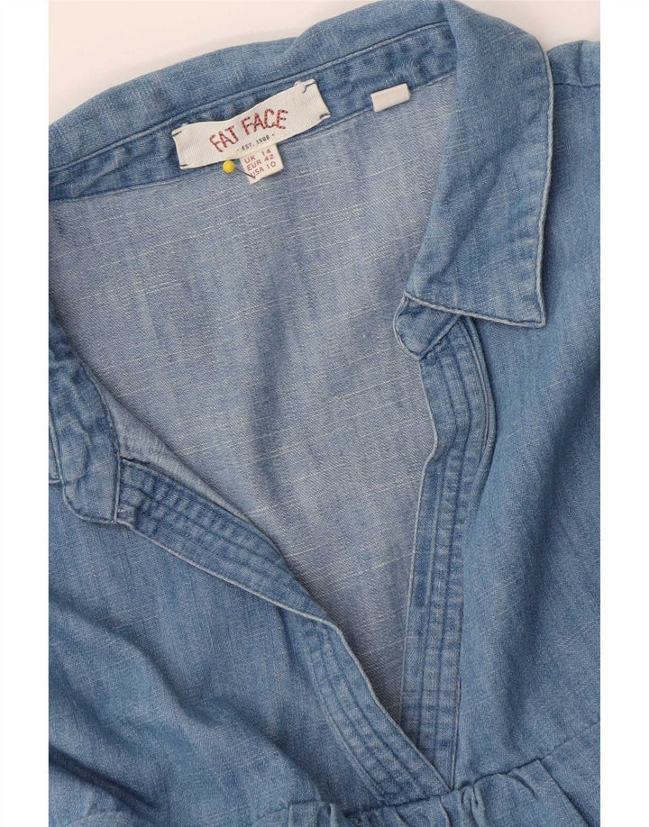 Vestido jeans feminino Fat Face UK 14 grande azul