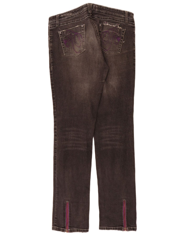 Roxy Womens Graphic Slim Jeans W32 L32 Cinza Algodão