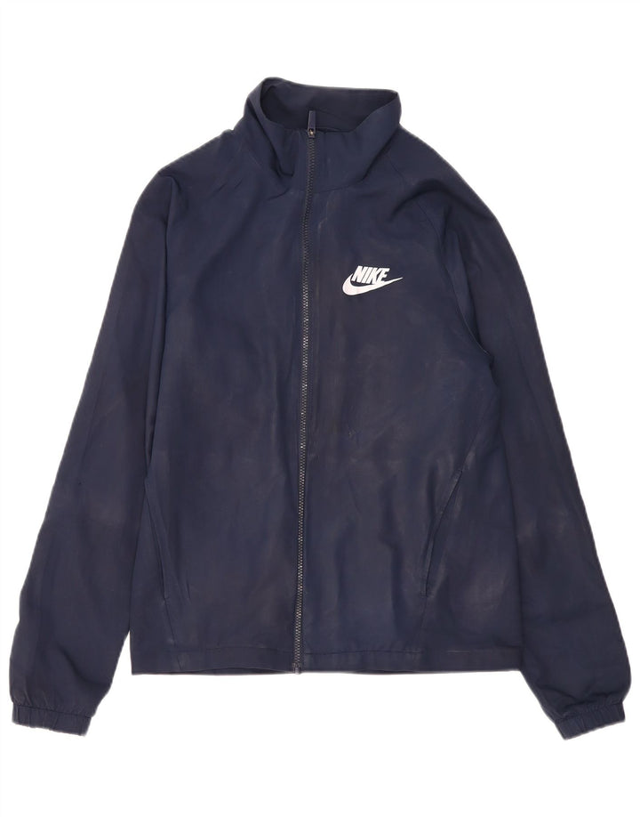Nike Mens Treino Top Jacket Pequeno Poliéster Azul Marinho