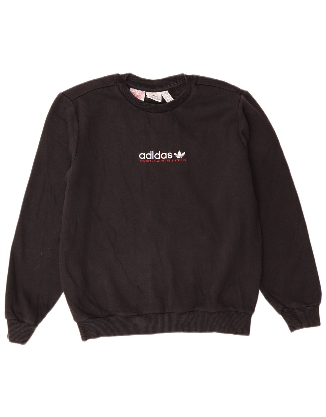 Adidas meninos moletom gráfico jumper 11-12 anos médio preto algodão
