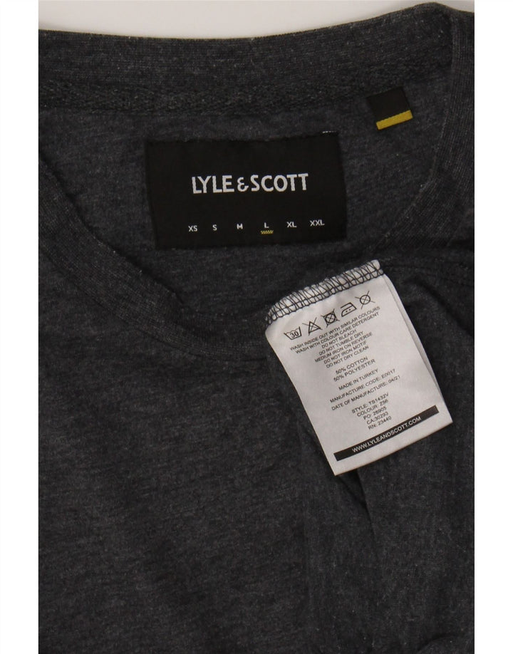 LYLE & SCOTT Mens T-Shirt Top Large Grey Cotton Vintage Lyle & Scott and Second-Hand Lyle & Scott from Messina Hembry 