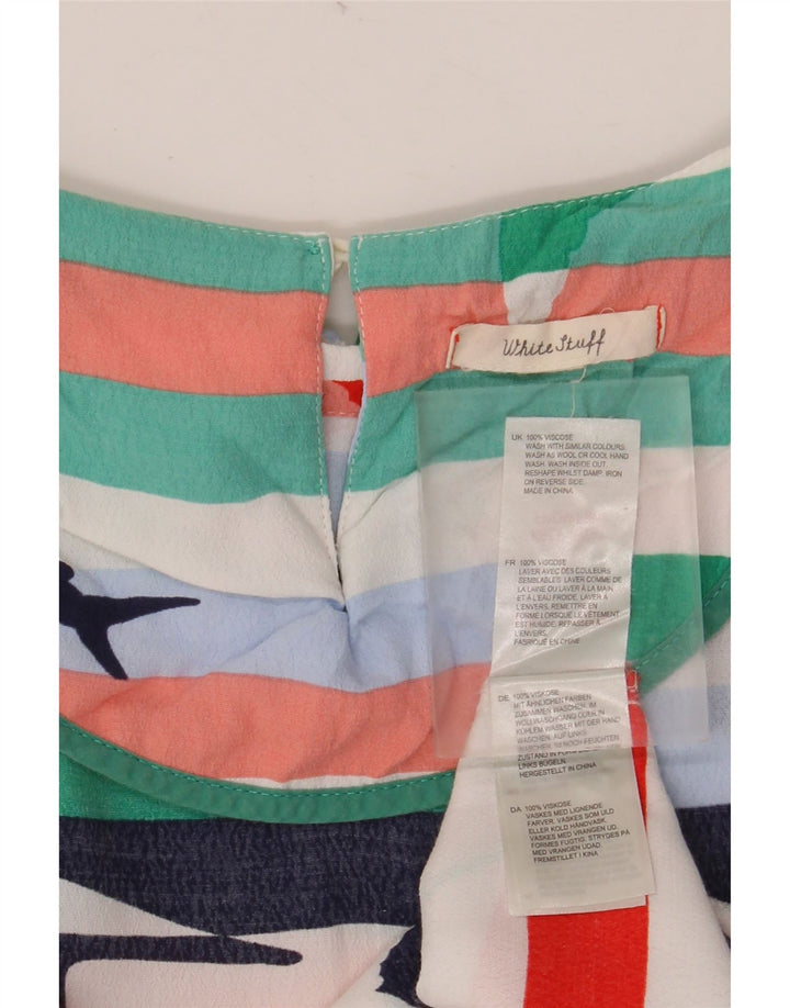 Blusa feminina WHITE STUFF com estampa gráfica UK 12 listrada média multicolorida