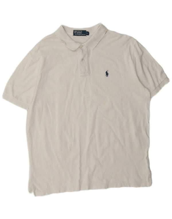 Camisa masculina Polo Ralph Lauren grande algodão branco