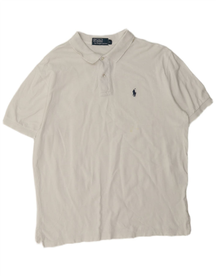 Camisa masculina Polo Ralph Lauren grande algodão branco