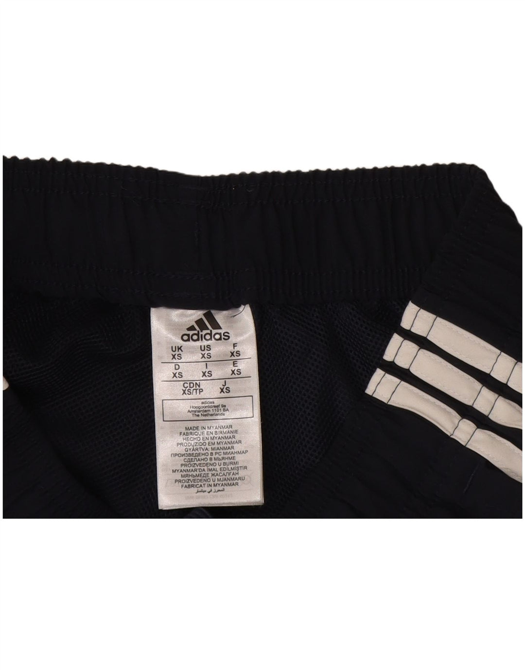 Shorts esportivos masculinos Adidas XS azul marinho poliéster