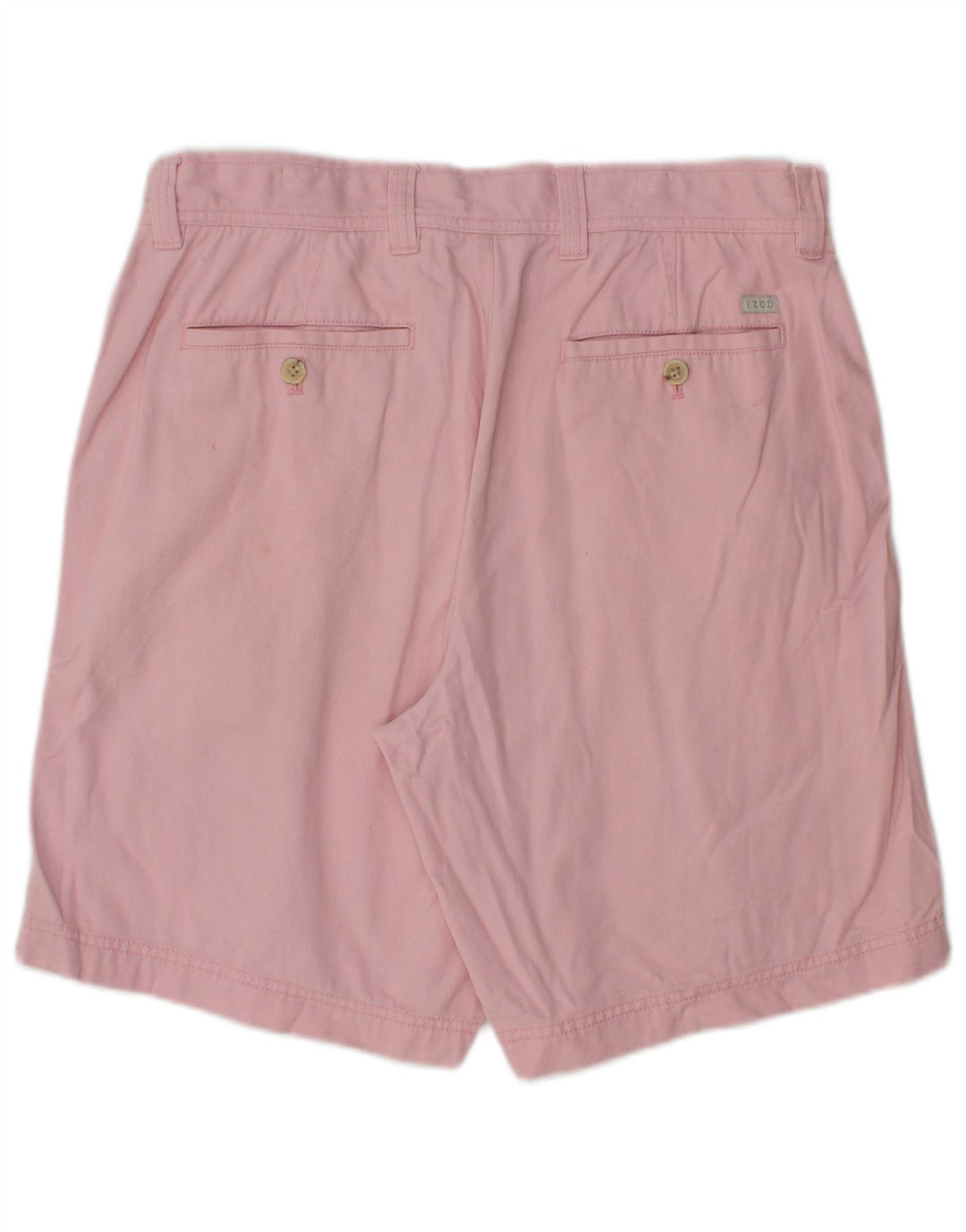IZOD Mens Chino Shorts W34 Grande Algodão Rosa