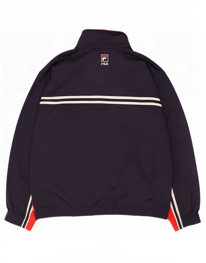 Fila Mens Tracksuit Top Jacket XL Azul marinho Colourblock Poliéster