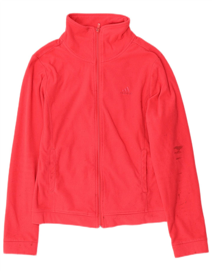 ADIDAS Womens Clima 365 Fleece Jacket UK 12 Médio Rosa Poliéster