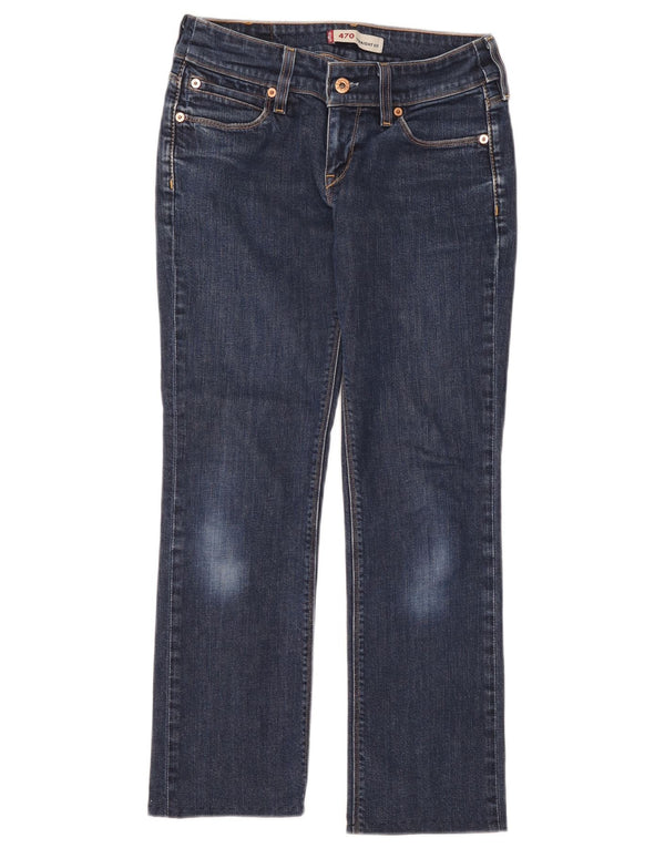 Calça jeans feminina Levi's 470 Straight W26 L26 azul