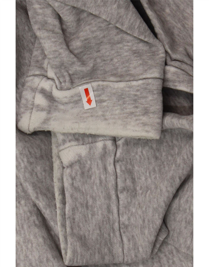 ADIDAS Mens moletom jumper grande algodão manchado cinza