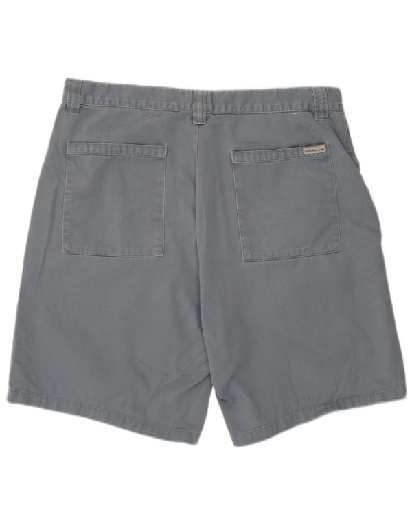 Calvin Klein Mens Chino Shorts W34 Grande Algodão Cinza