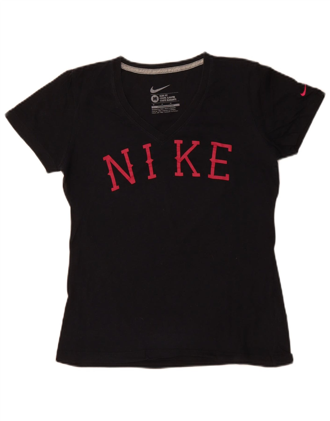 Camiseta feminina Nike Slim Fit Graphic UK 12 Médio Algodão Preto