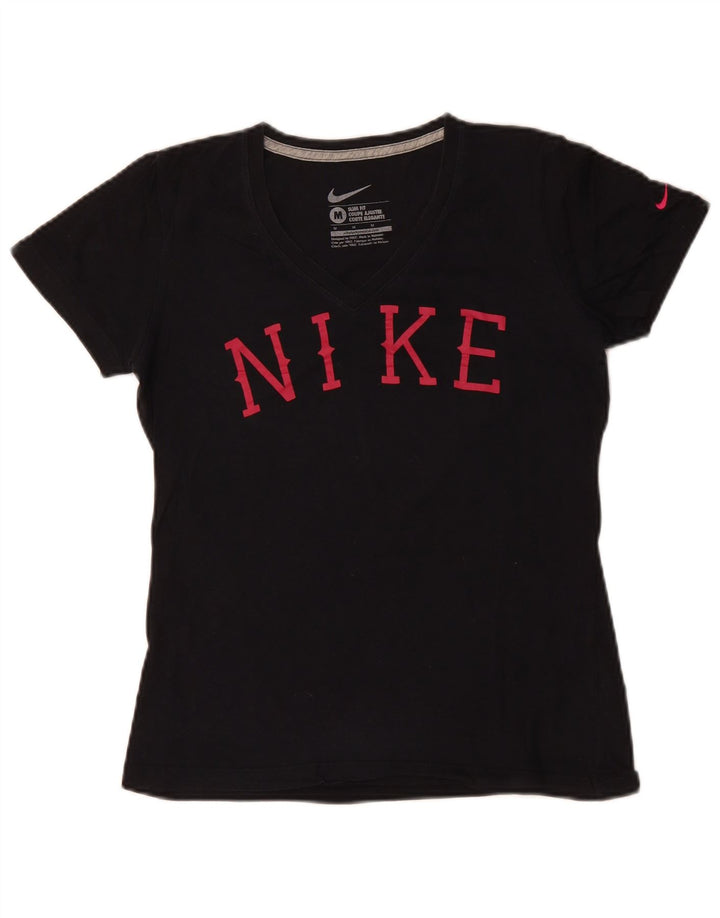 Camiseta feminina Nike Slim Fit Graphic UK 12 Médio Algodão Preto