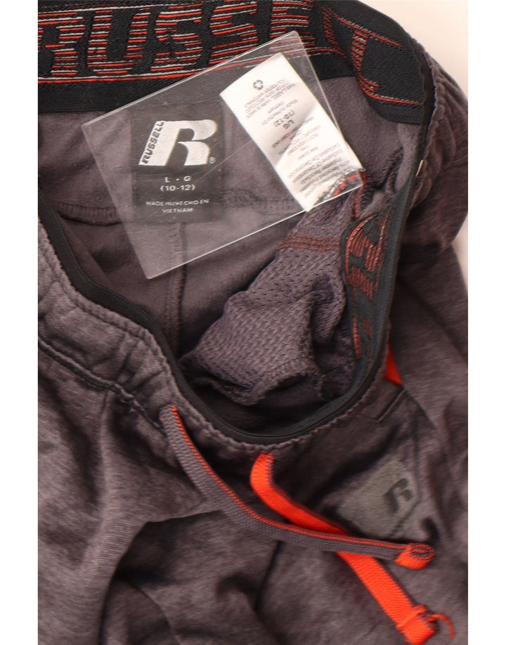 Russell Athletic Boys Calça de treino para corrida 10-11 anos grande cinza