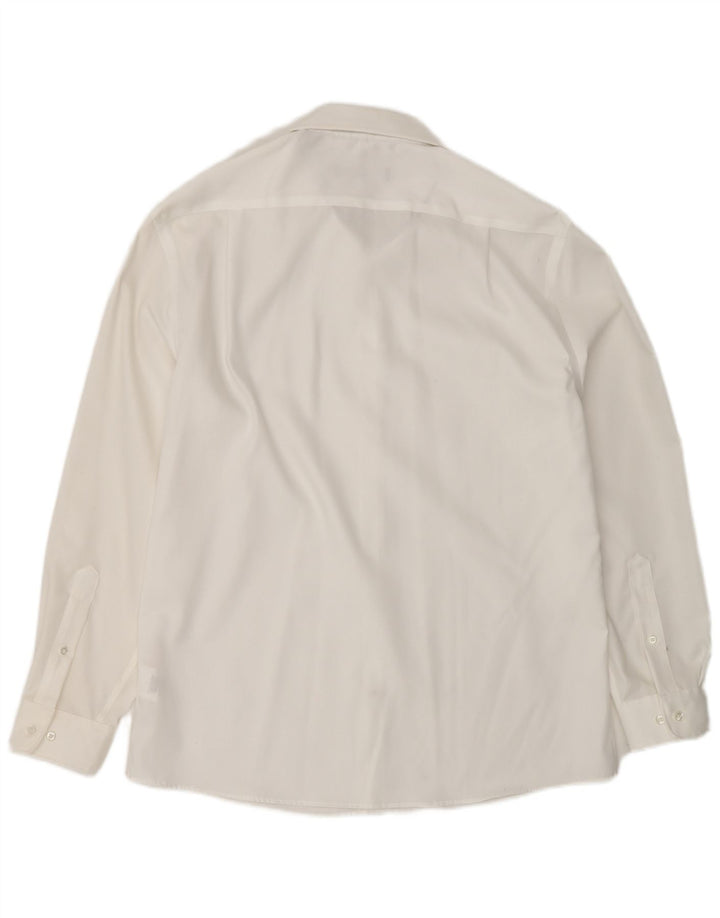 Tommy Hilfiger Mens Slim Fit Camisa Tamanho 16 Grande Branco