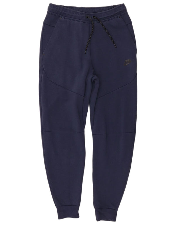 Calça de treino masculina Nike joggers pequeno algodão azul marinho