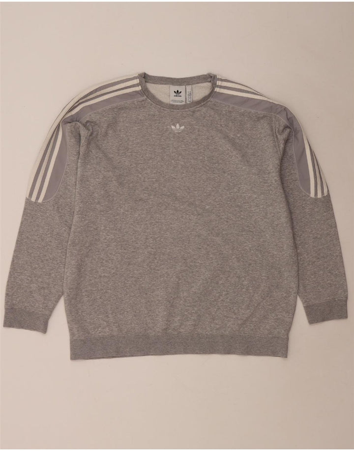 ADIDAS Mens Moletom Jumper XL Cinza Flecked Algodão