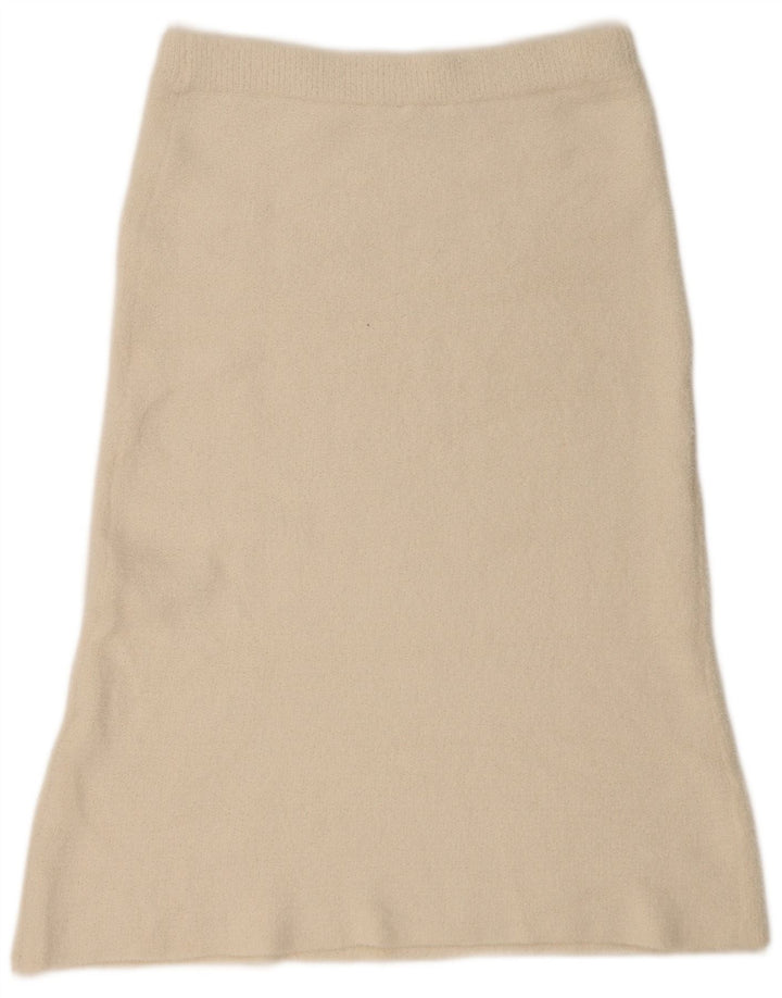 Saia feminina Zara A-Line grande W34 poliamida bege