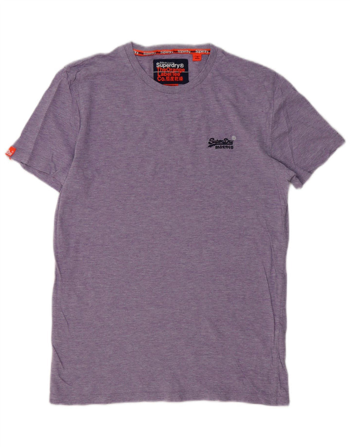 Camiseta masculina SUPERDRY Top médio algodão roxo
