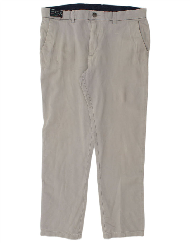 Calça Chino Masculina Marks & Spencer Regular Fit W36 L31 Algodão Cinza