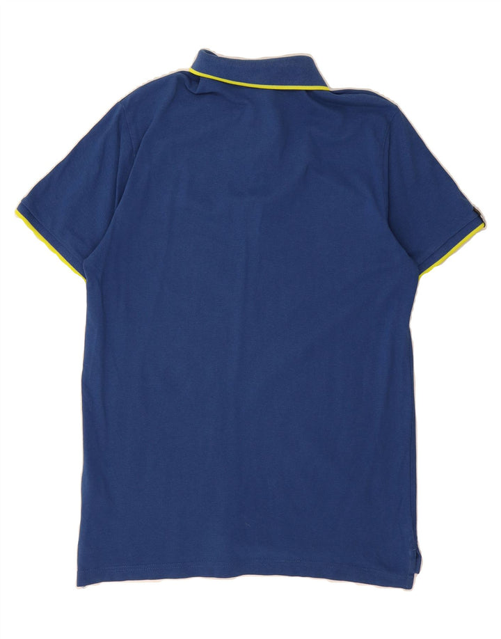 PUMA Mens Polo Shirt Medium Blue Cotton Vintage Puma and Second-Hand Puma from Messina Hembry 