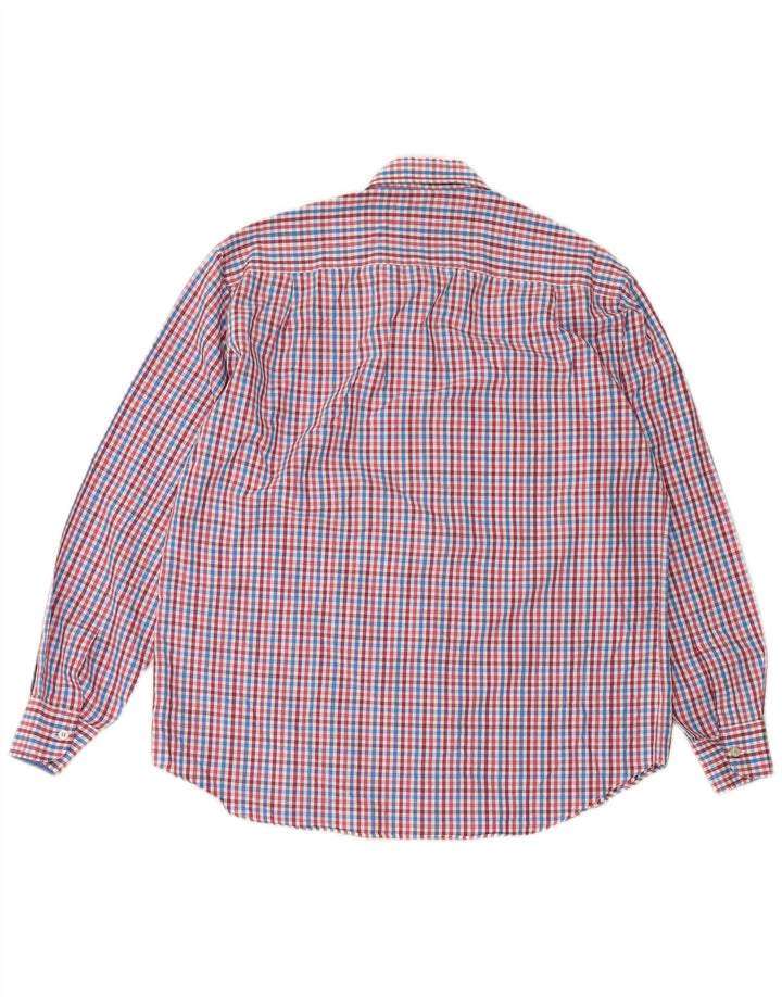 Camisa masculina PIERRE CARDIN tamanho 41 xadrez vermelho médio