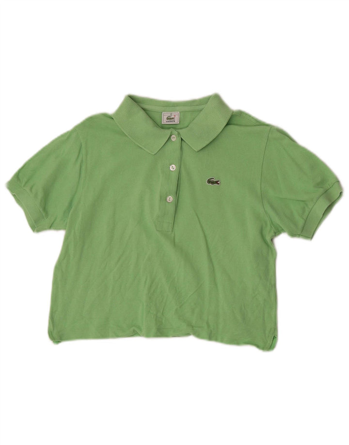 Camisa polo feminina Lacoste tamanho 40 algodão verde médio