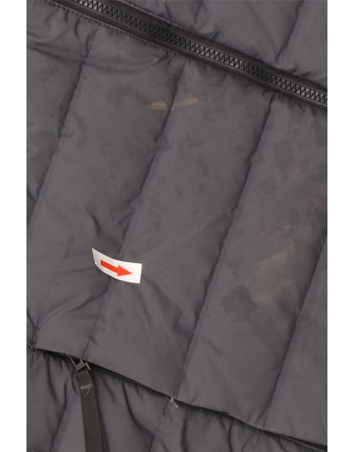 Jaqueta acolchoada com capuz masculina ADIDAS UK 38 poliéster cinza médio