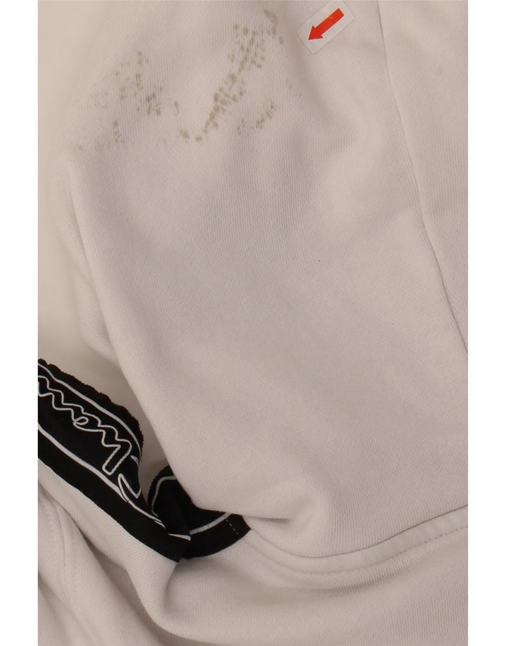 CHAMPION Suéter com capuz gráfico masculino grande algodão colorido branco
