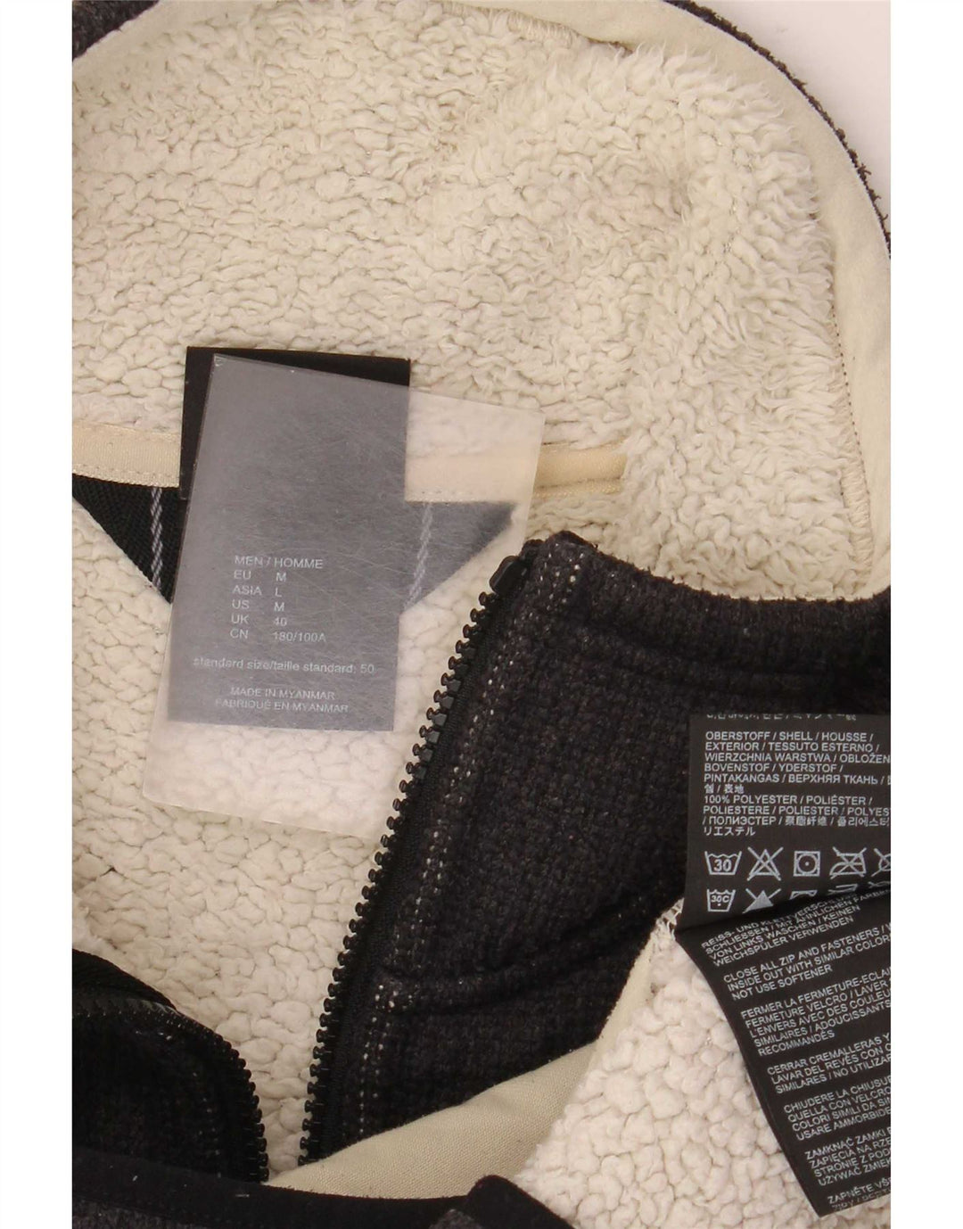 Jaqueta bomber masculina Jack Wolfskin Reino Unido 40 poliéster preto médio