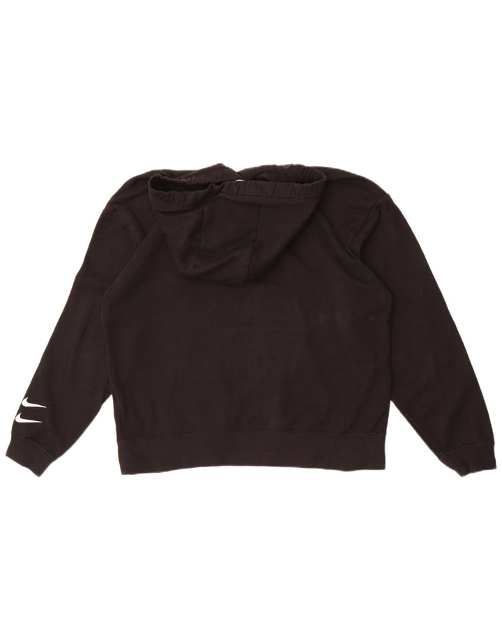 Jumper com capuz gráfico feminino Nike UK 14 médio algodão preto
