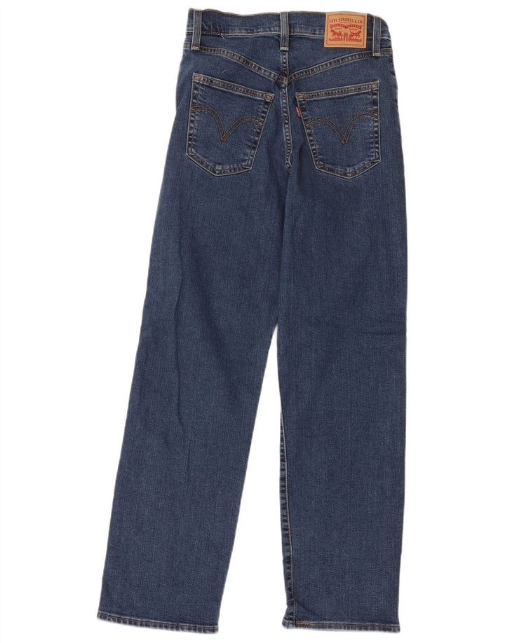 Jeans feminino Levi's Ribcage Straight W27 L29 Azul Algodão
