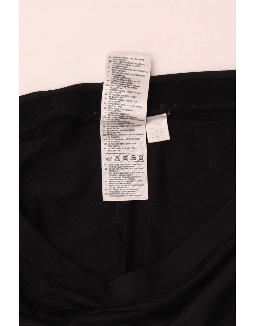 Adidas Womens Capri Calças de treino Reino Unido 12 Médio Preto Nylon