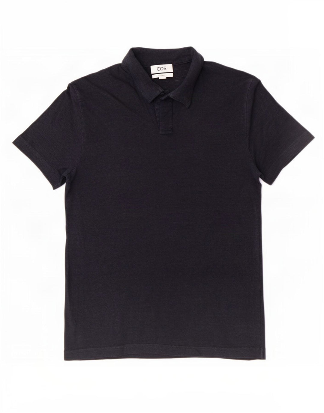 Camisa polo masculina regular Cos pequena linho azul marinho