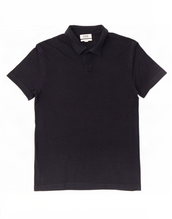 Camisa polo masculina regular Cos pequena linho azul marinho