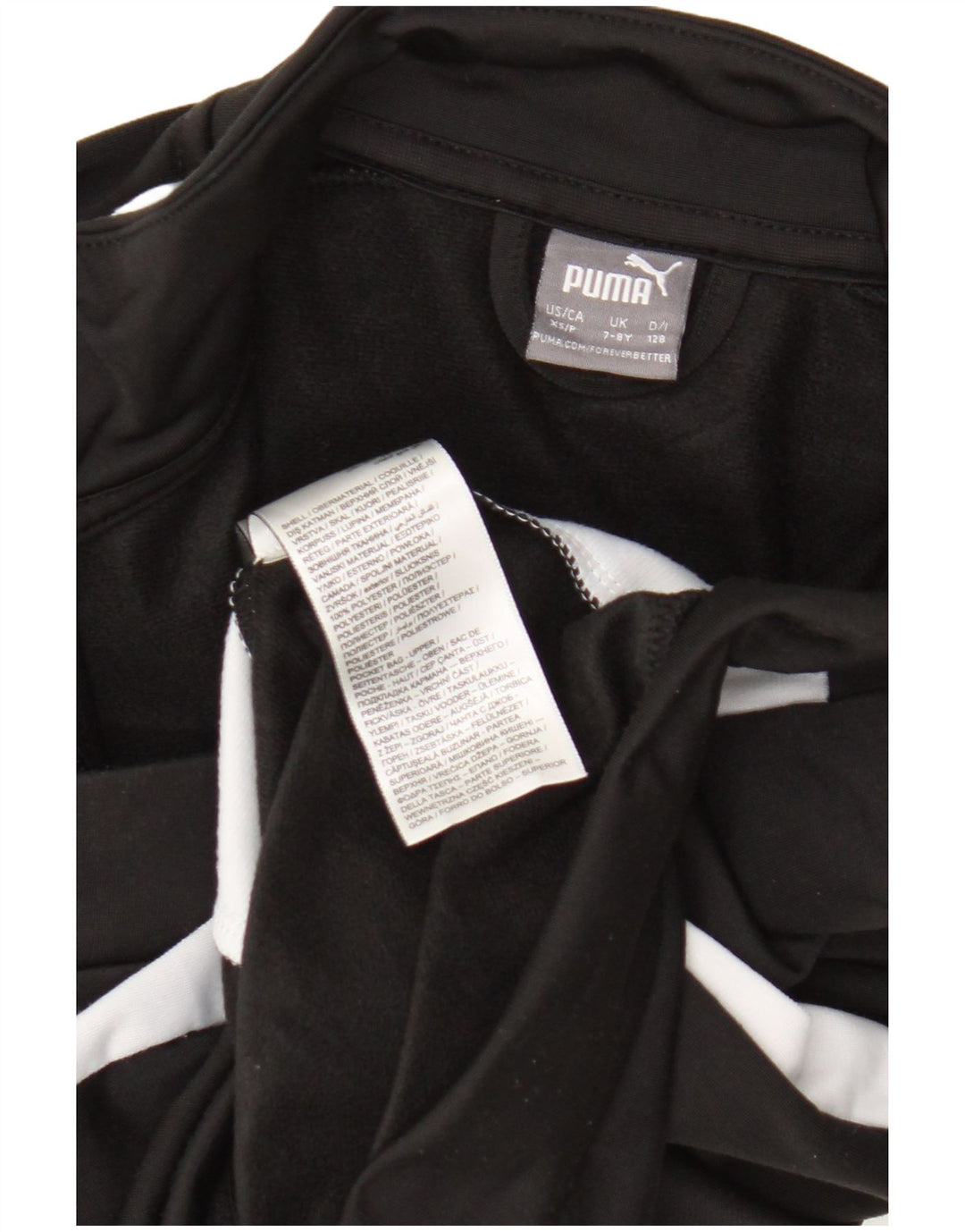 Jaqueta Puma Boys Graphic Tracksuit Top 7-8 Anos Preto Colorblock