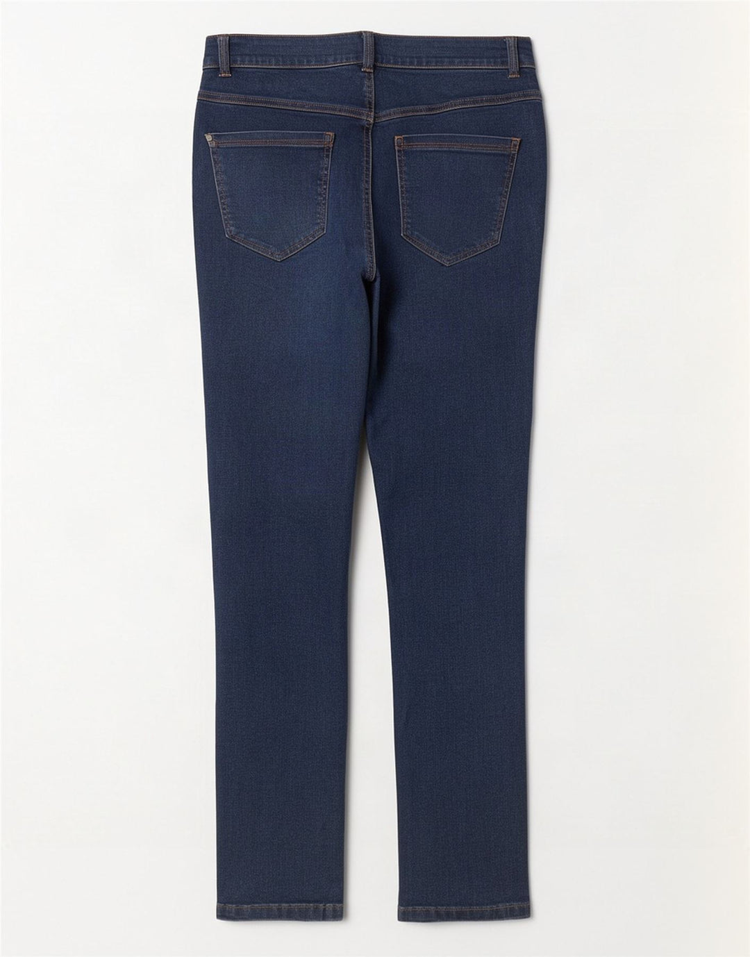 M&Co Jeans Slim Feminino UK 12 Médio W30 L28 Azul Marinho Algodão