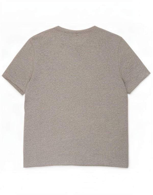 Camiseta masculina Nike Dri Fit Top cinza médio manchado de algodão