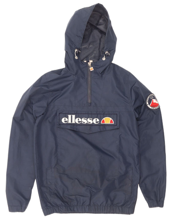 Jaqueta masculina Ellesse Graphic Hooded Anorak UK 34 XS azul marinho poliéster
