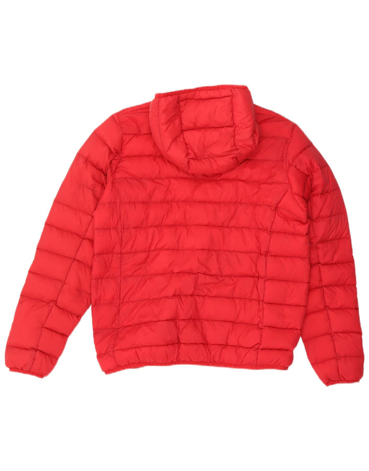 Jaqueta masculina acolchoada com capuz FILA UK 38 poliéster vermelho médio