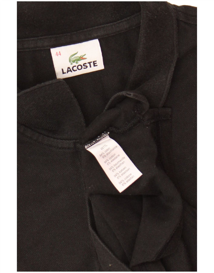 Camisa polo feminina Lacoste tamanho 44 grande algodão preto