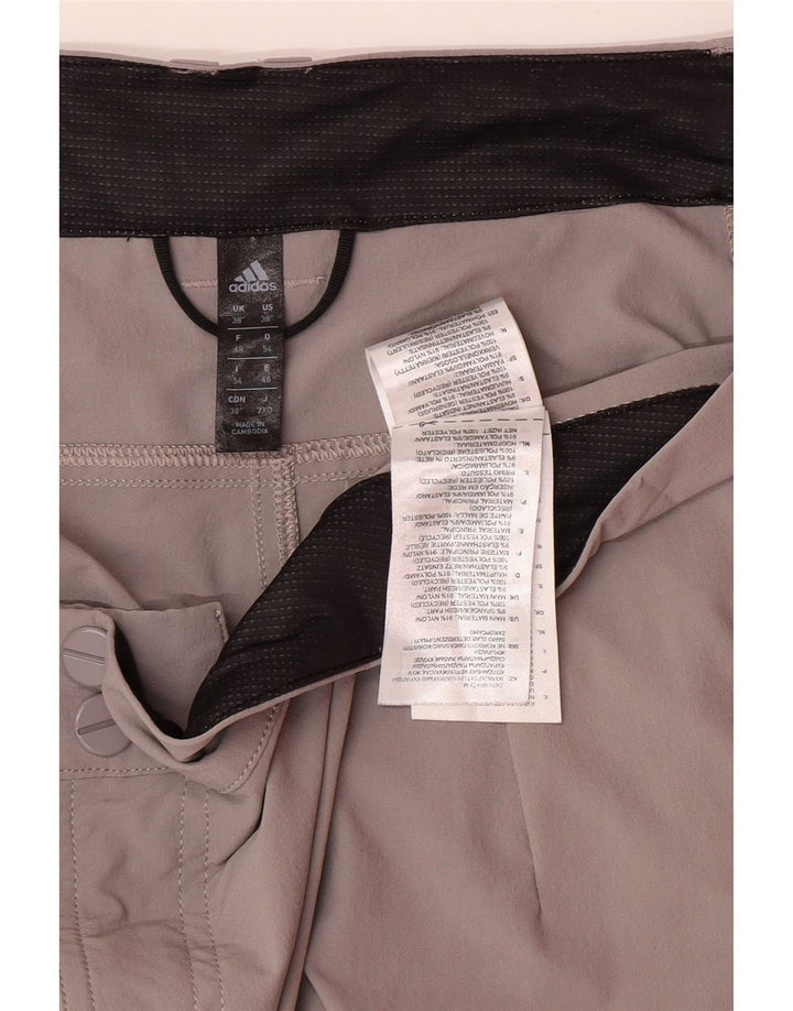 Shorts casuais masculinos ADIDAS W38 XL cinza nylon