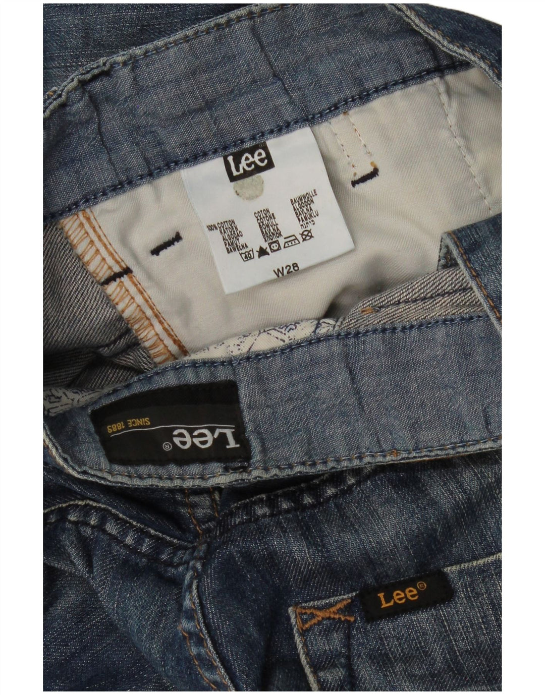 Bermuda jeans masculina LEE W28 algodão azul médio
