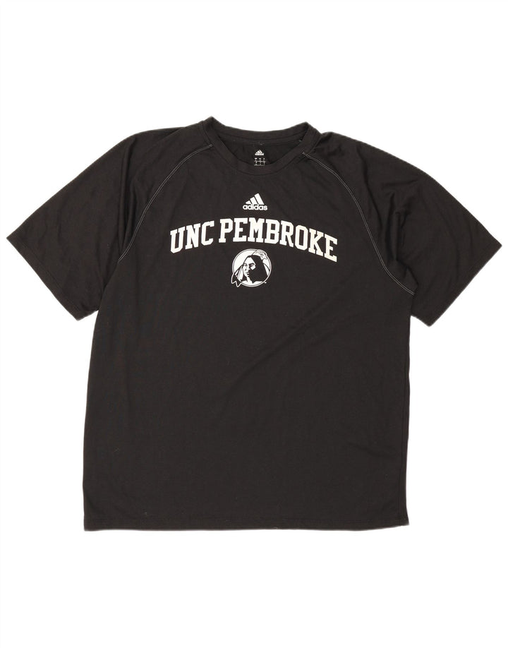 Adidas Mens UNC Pembroke Graphic Camiseta Top Grande Poliéster Preto