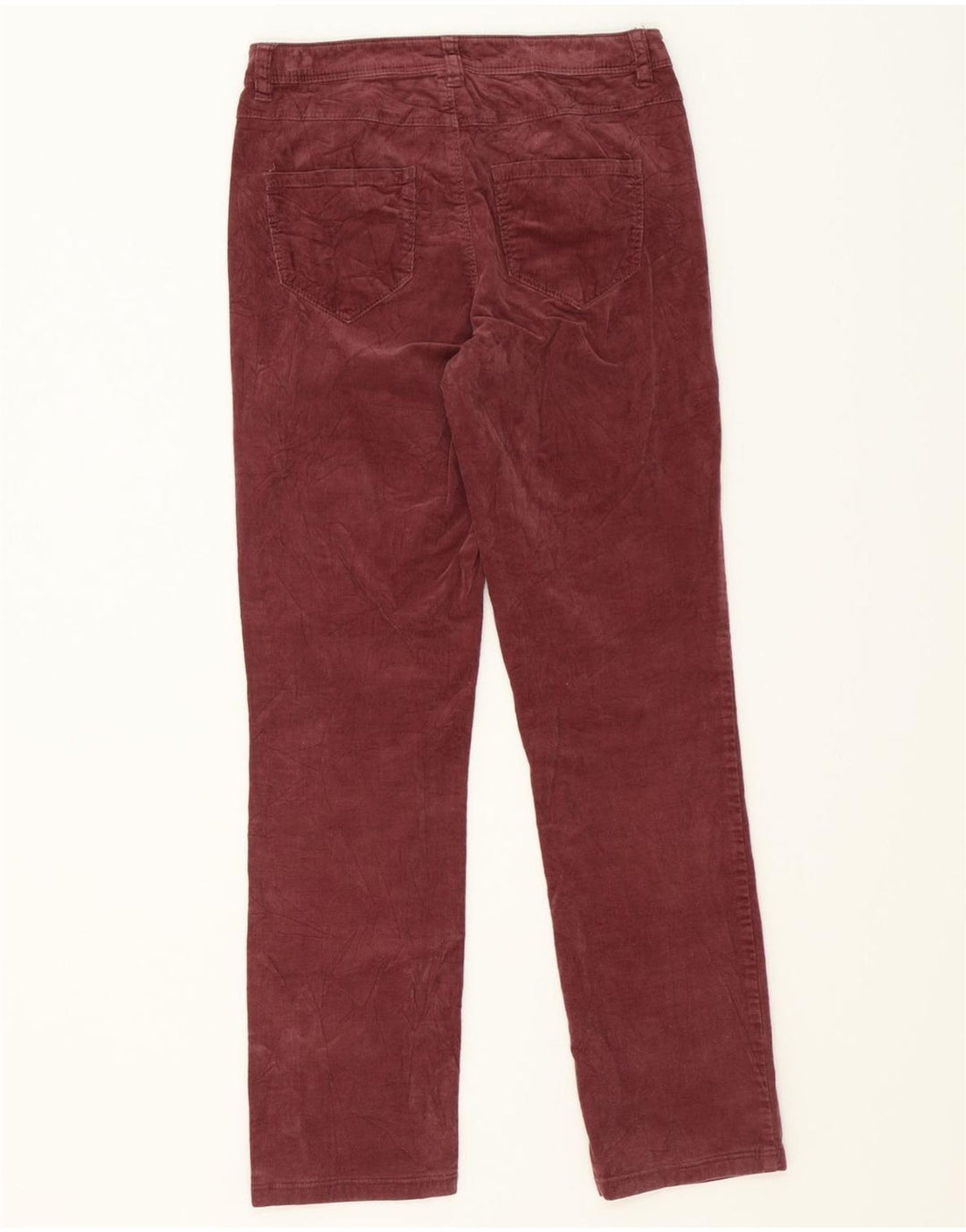 BENETTON Womens Regular Straight Corduroy Trousers W27 L28 Burgundy Vintage Benetton and Second-Hand Benetton from Messina Hembry 