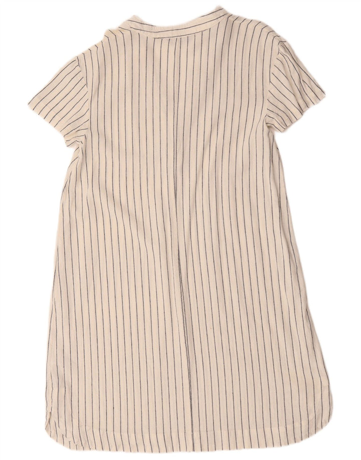 Vestido feminino grande Marks & Spencer UK 10 listrado branco pequeno