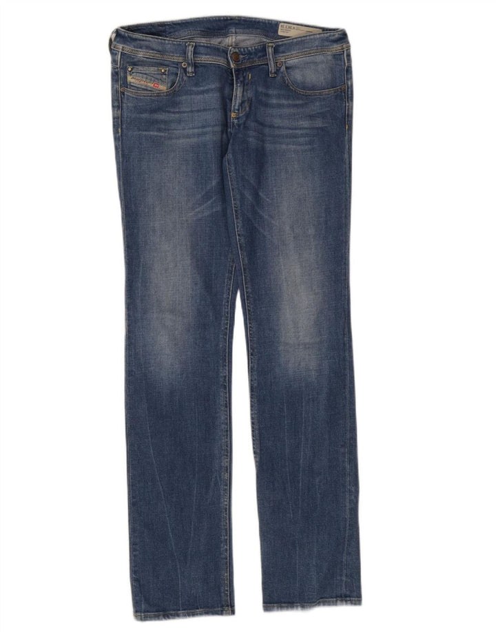 Jeans feminino Diesel Lowky Regular Slim Straight W29 L34 Azul Algodão