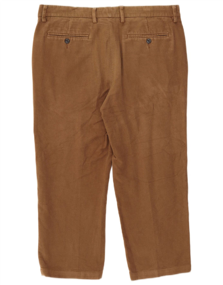 Calça capri masculina Marks & Spencer regular W36 L23 algodão bege