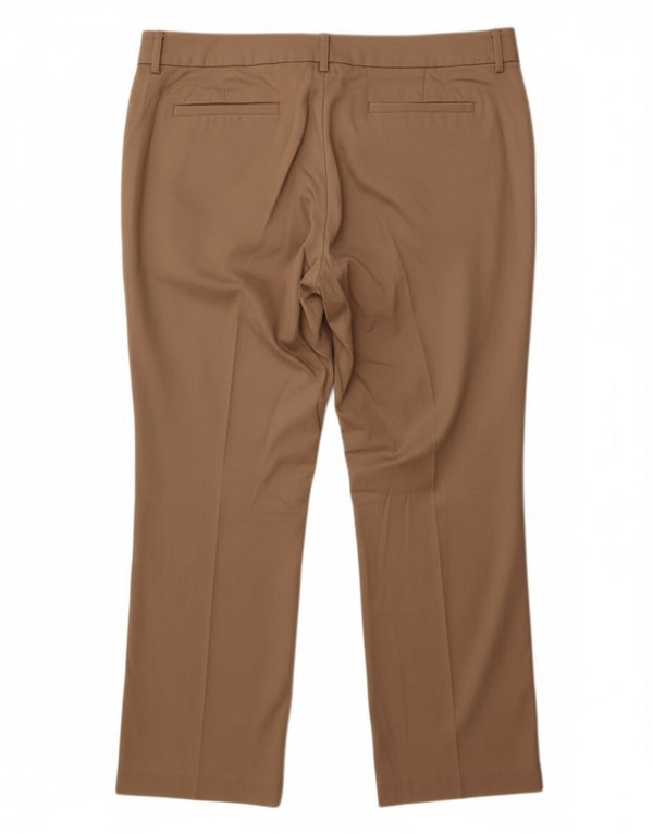 Calça feminina Lee de cintura média reta casual US 18 2XL W40 L29 bege