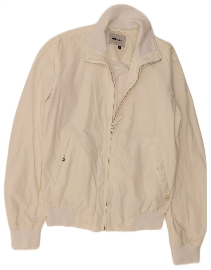 Jaqueta bomber masculina GAS UK 36 pequena off white